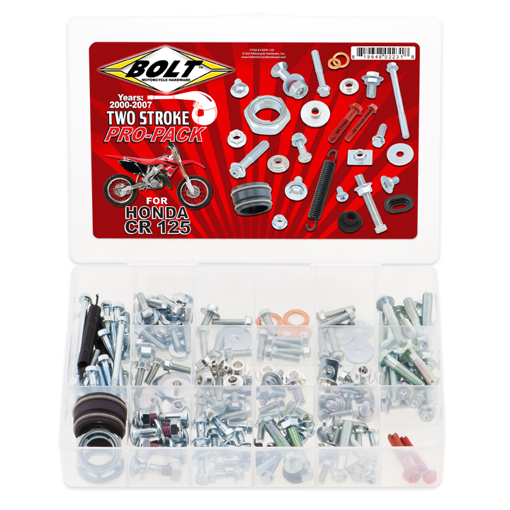 Bolt Motorcycle Hardware Honda CR 125 2000 - 2007 2 Stroke Pro Pack Bolt Kit