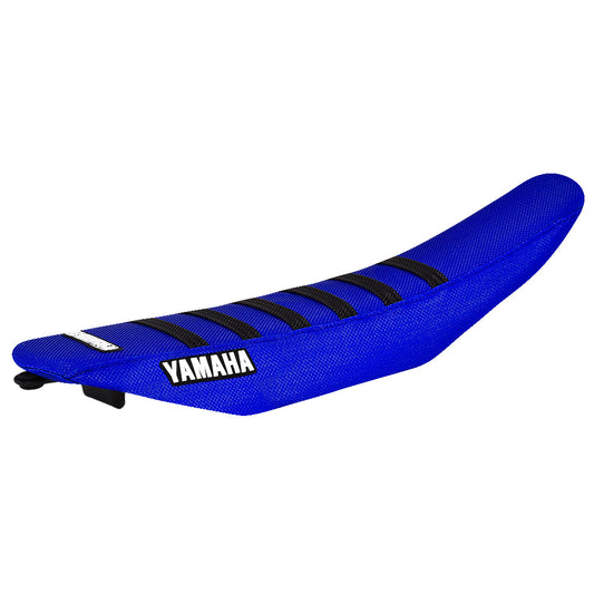 Enjoy Manufacturing Yamaha Seat Cover YZ 125 YZ 250 2022 - 2023 Ribbed Logo, Blue / Black