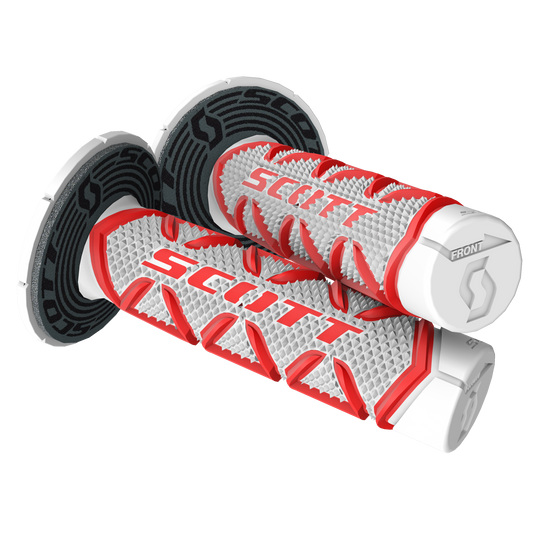 Scott Grips Diamond + Donuts Motocross Enduro, Red / White