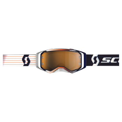 Scott Prospect Amplifier Goggle, Blue / White - Gold Chrome Works Lens