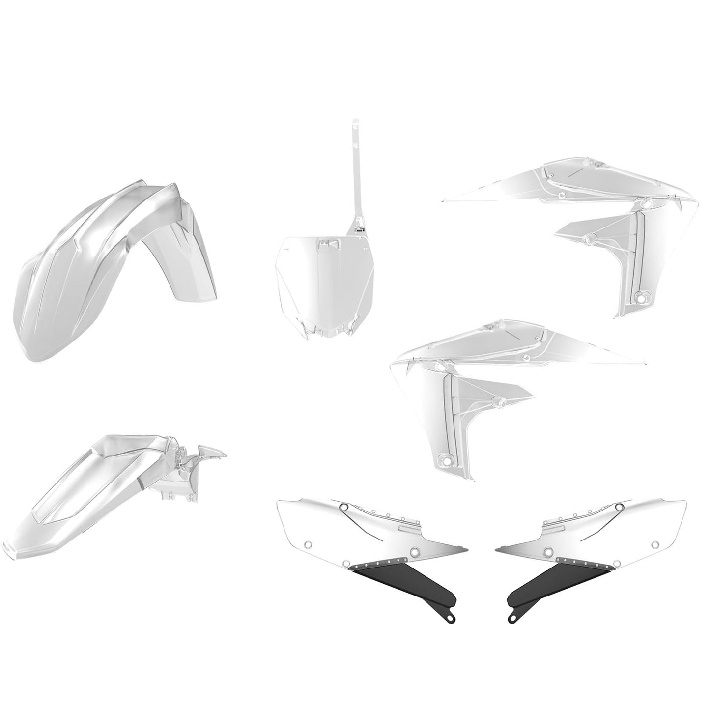 Polisport Yamaha Plastic Kit YZF 250 2019 - 2022 YZF 450 2018 - 22, Clear