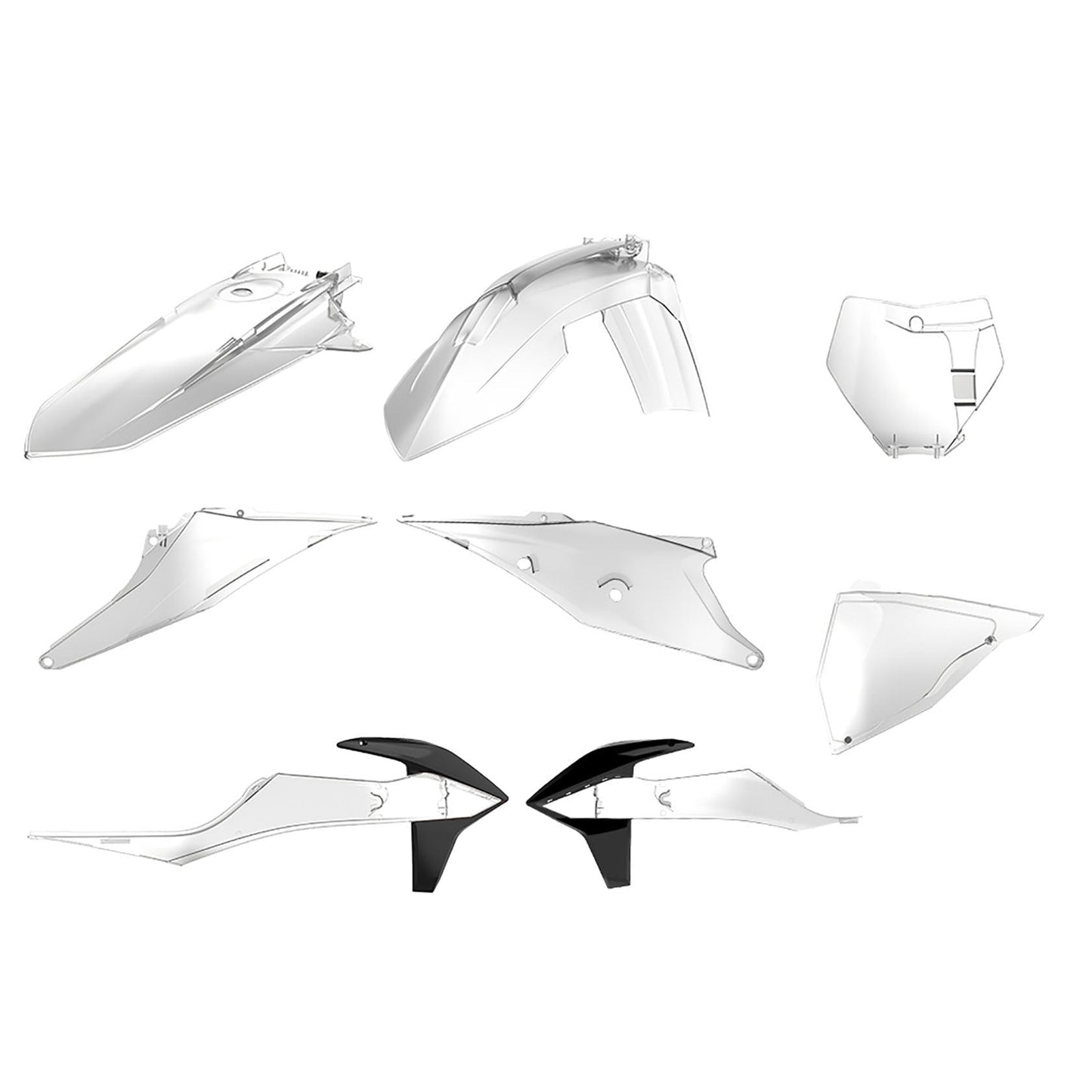 Polisport KTM Plastic Kit SX SXF 2019 - 2022, Clear