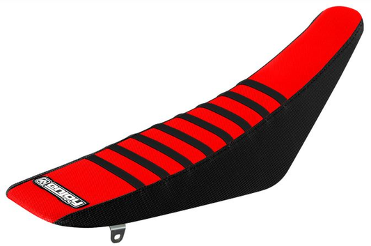 Enjoy Manufacturing Honda Seat Cover CRF 250 R 2018 - 2021 CRF 450 R 2017 - 2020 Ribbed, Black / Red / Black