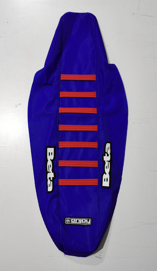 Enjoy Manufacturing  Beta Seat Cover RR 2020 - 2022 Ribbed Logo, Blue / Red