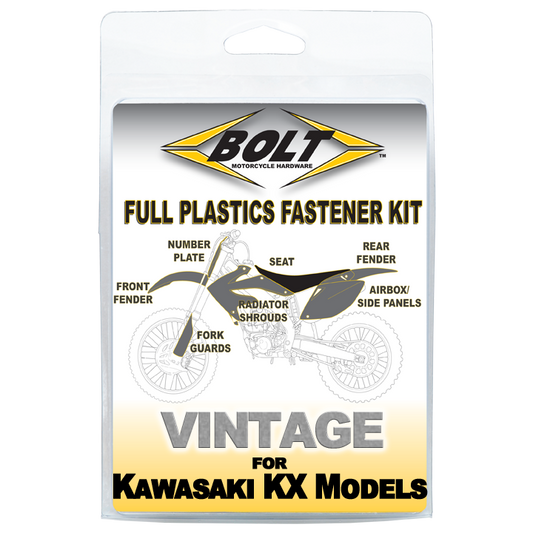 Bolt Motorcycle Hardware Kawasaki Plastics Fastener Bolt Kit KX 125 250 1992 - 1993