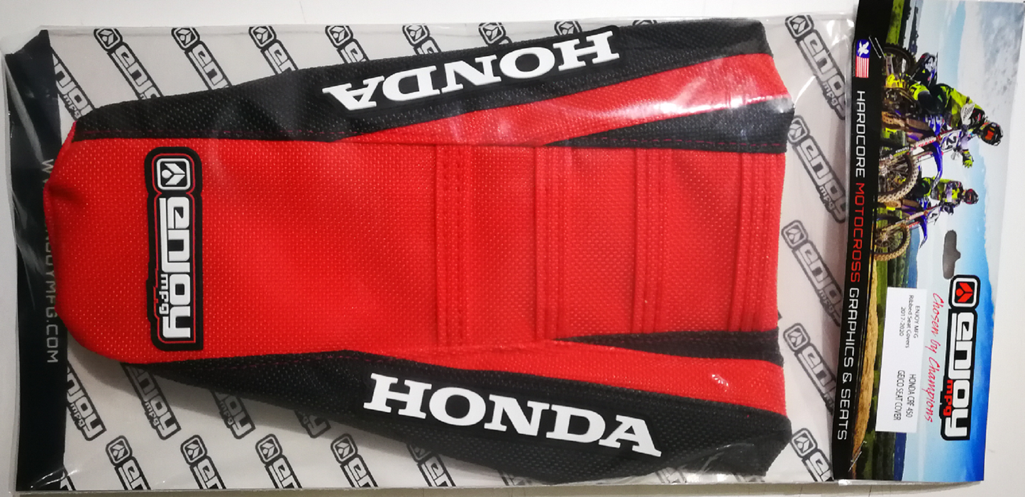 Enjoy Manufacturing Honda Seat Cover CR 125 CR 250 2002 - 2007 Ribbed Logo, Geico