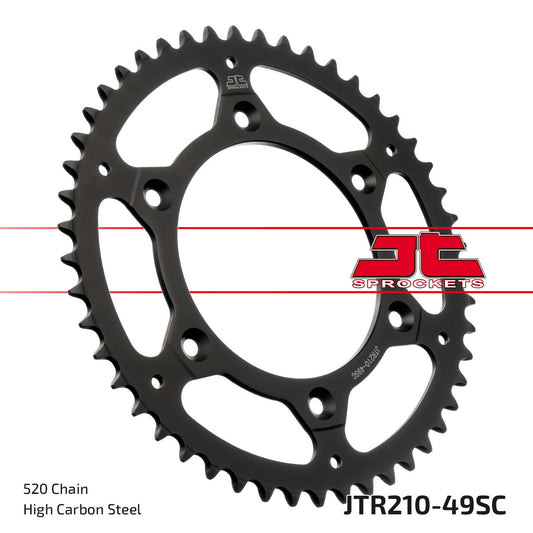 JT Sprockets Steel Rear Sprocket Honda CR 125 1983 - 2007 CR 250 1984 - 07 CR 500 84 - 2001 CRF 250 R 2004 - 2023 CRF 450 R 2002 - 23 Beta RR Enduro 2013 - 2021, 49T