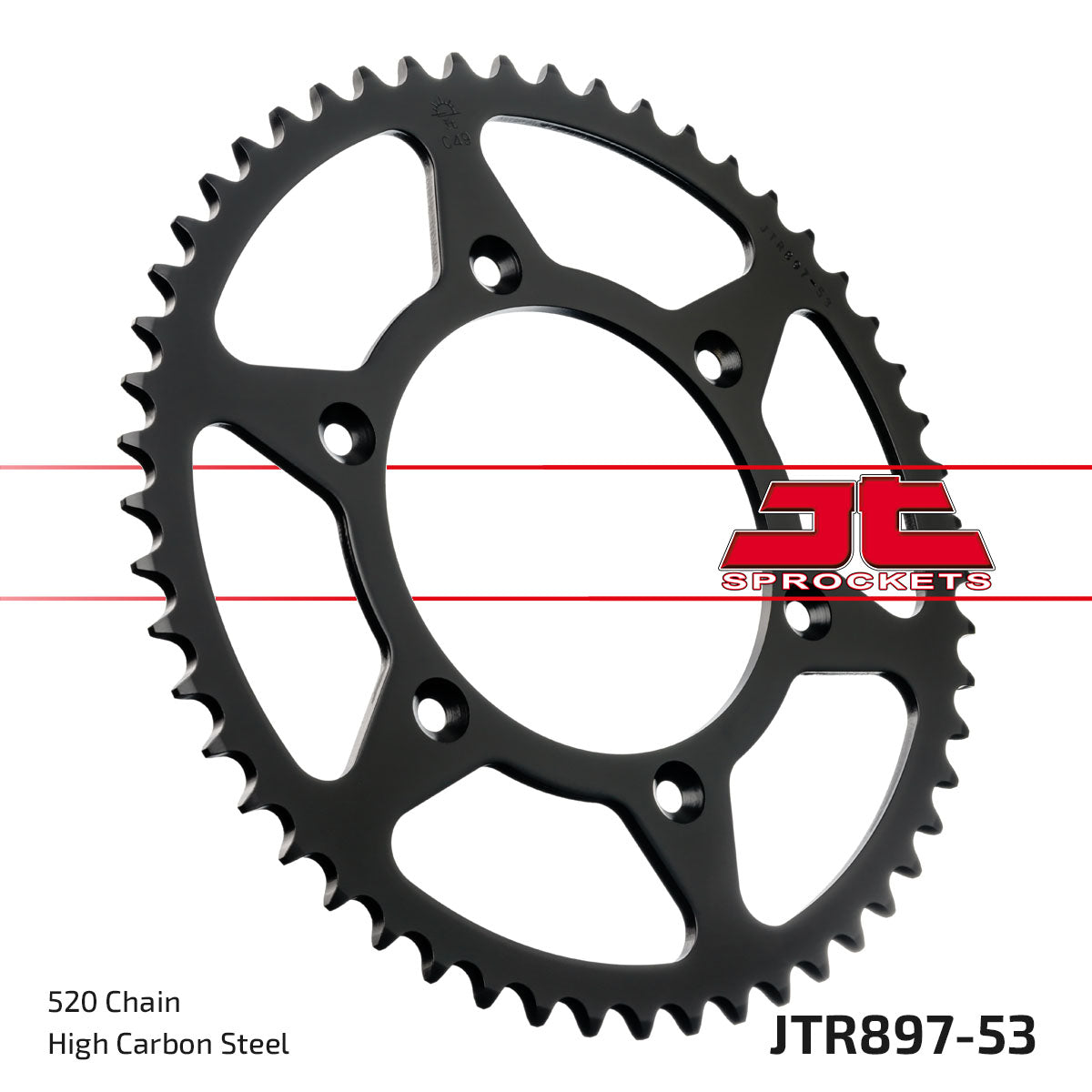 JT Sprockets Steel Rear Sprocket KTM SX 1995 - 2023 SXF 250 2006 - 23 SXF 350 2011 - 23 SXF 450 2007 - 23 Husqvarna TC FC TE FE 2014 - 23 MC MCF EC ECF 2021 - 23, 53T