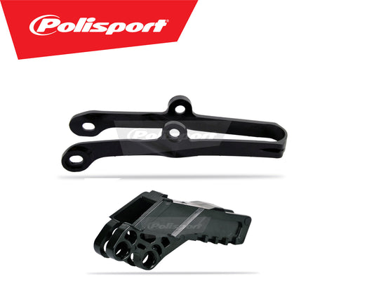 Polisport Kawasaki Chain Guide Slider Kit KXF 250 2004 - 2005 Suzuki RMZ 250 04 - 2006, Black