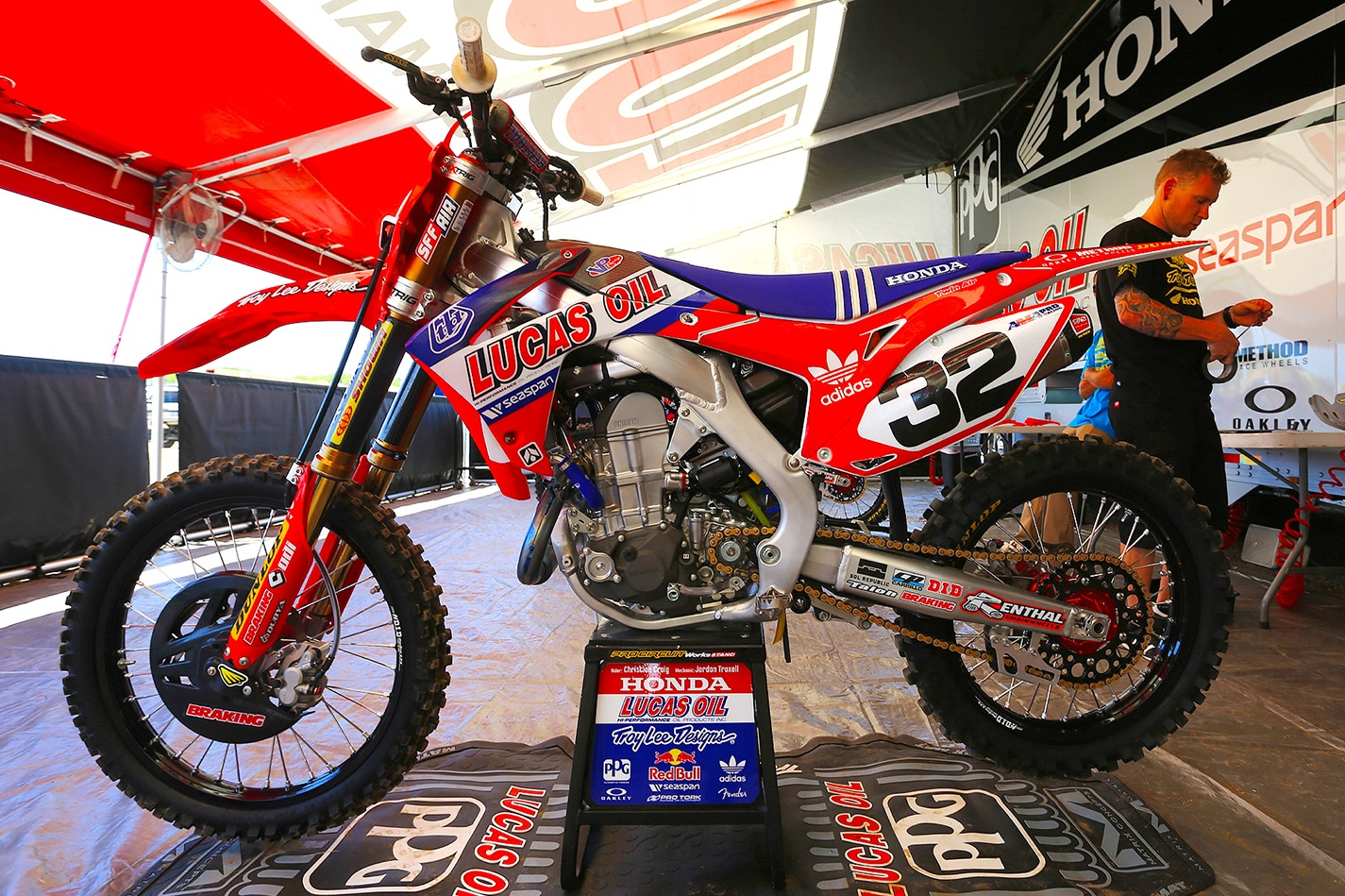 Enjoy Manufacturing Honda Graphics Kit CRF 250 R 2018 - 2021 CRF 450 R 2017 - 2020, Troy Lee Designs Lucas Oils