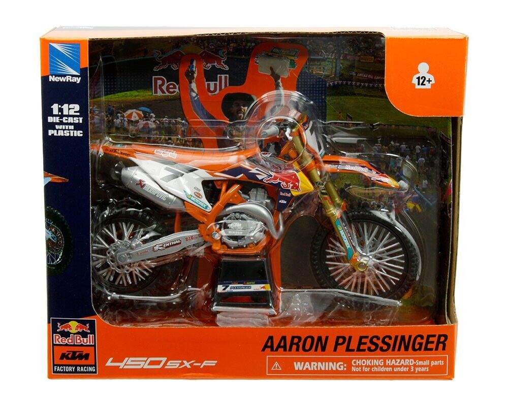 New Ray Toys 1:12 Aaron Plessinger RED BULL KTM SXF 450 Toy Model