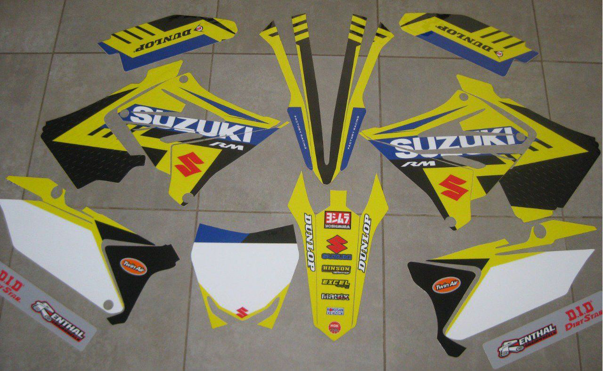 Enjoy Manufacturing Suzuki Graphics Kit RM 125 RM 250 2001 - 2008 Restyle