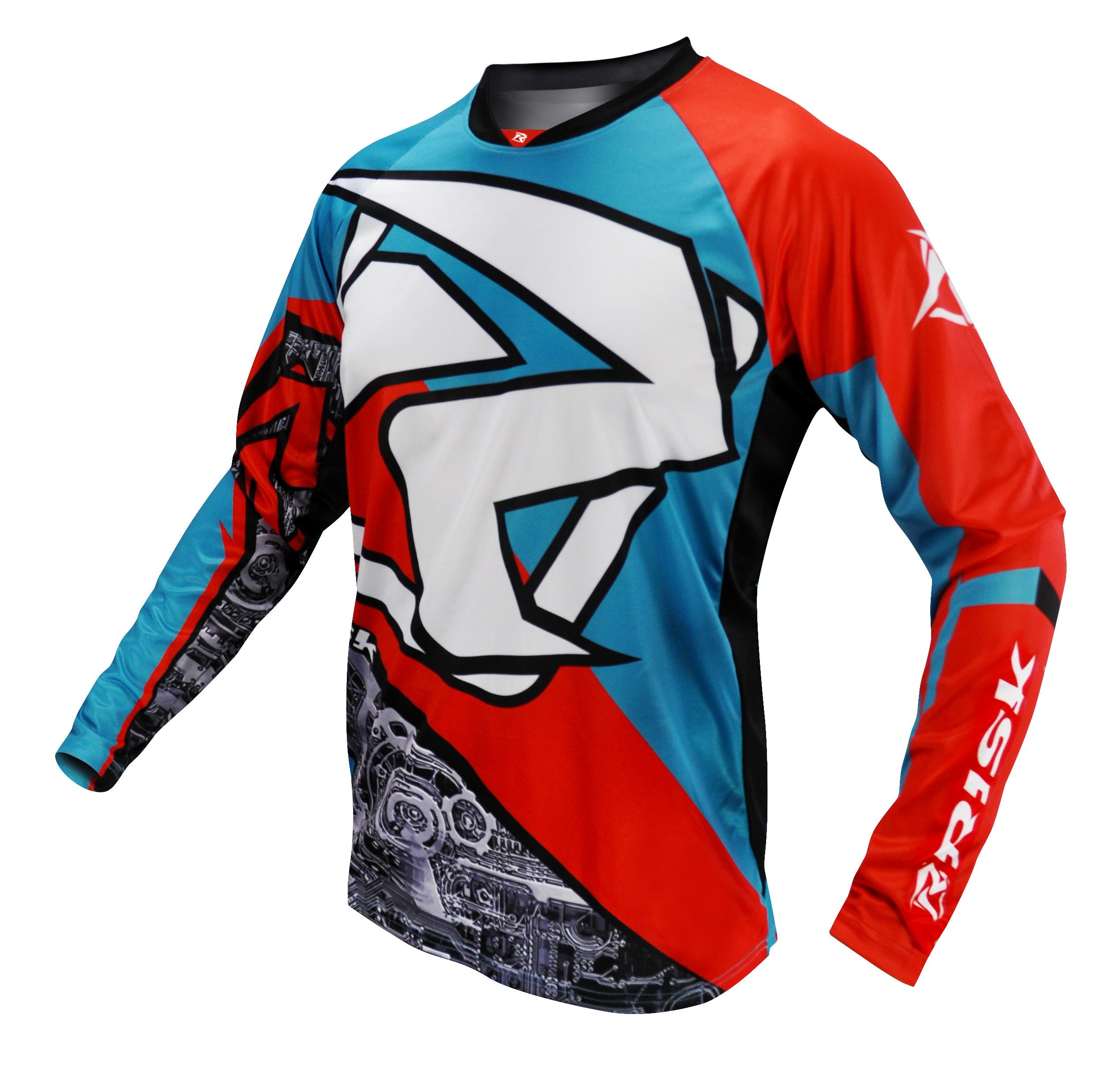 Risk Racing Ventilate Jersey, Machine, X Large – Enduro Only