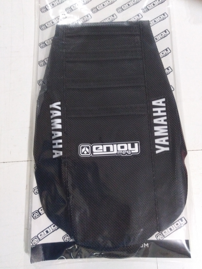 Enjoy Manufacturing Yamaha Seat Cover YZ 125 YZ 250 2022 - 2023 Ribbed Logo, All Black