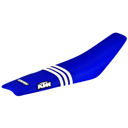 Enjoy Manufacturing KTM Seat Cover SX 85 2006 - 2012 Ribbed Logo, TLD Blue / White