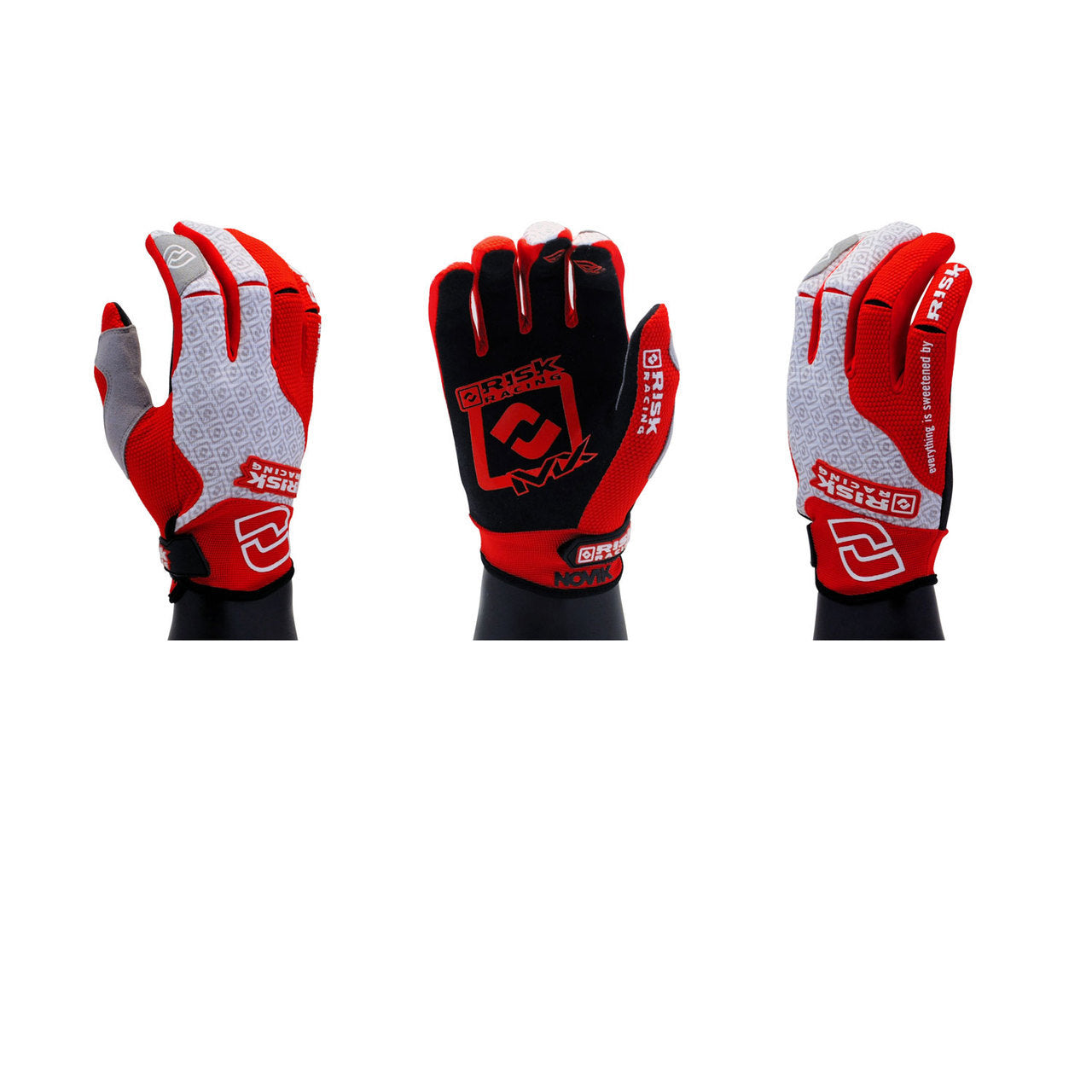 Risk Racing Carbide Gloves, Red / White, XX Large