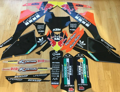 Enjoy Manufacturing KTM Graphics Kit SX SXF 2016 - 2018 SX 250 2017 - 18, Troy Lee Designs GoPro Black