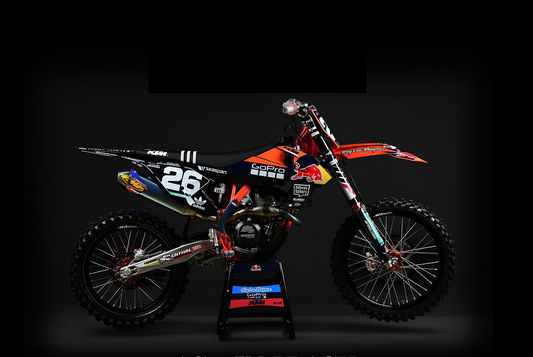 Enjoy Manufacturing KTM Graphics Kit SX SXF 2019 - 2022, Troy Lee Designs GoPro Black