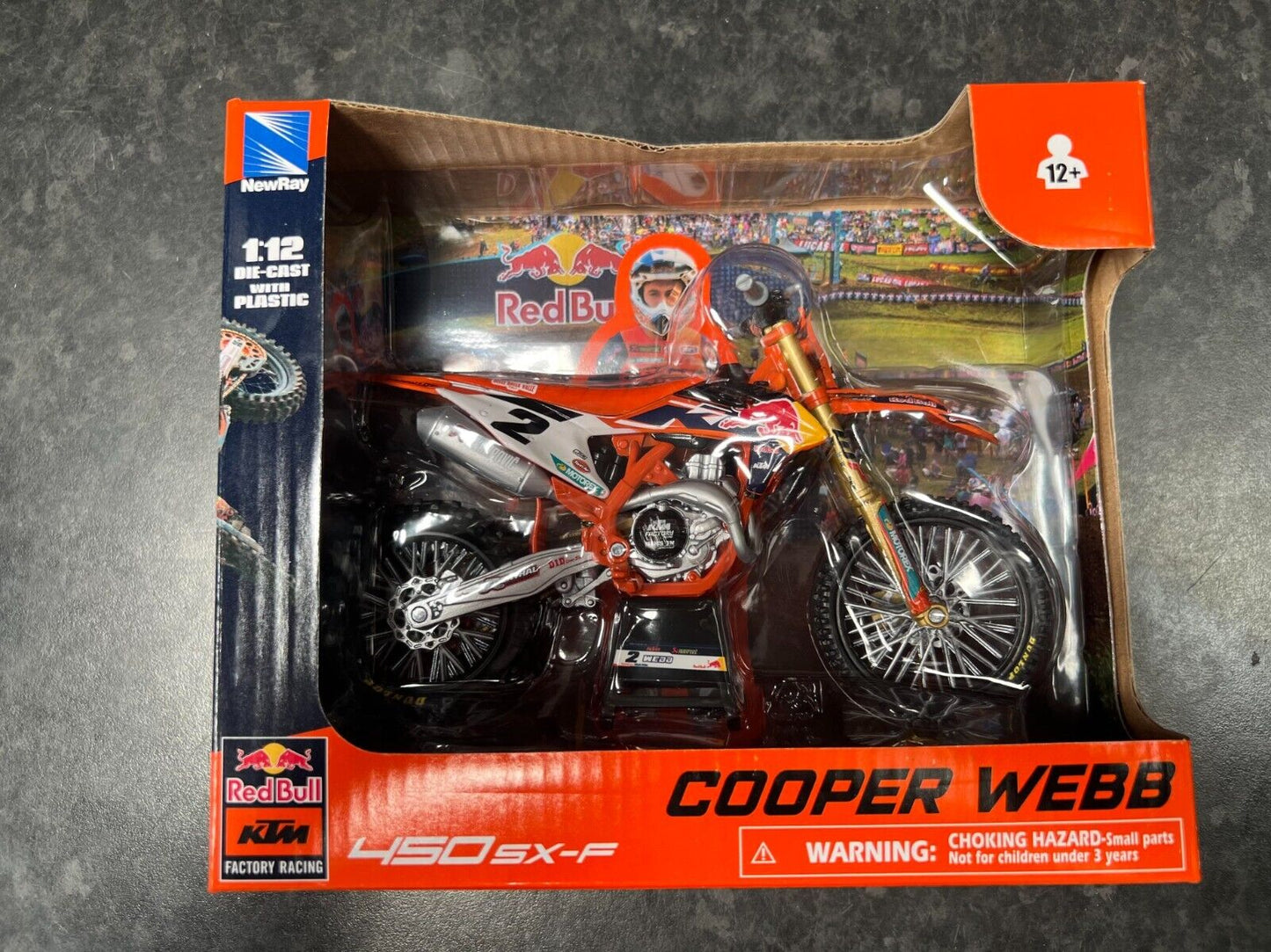 New Ray Toys 1:12 Cooper Webb RED BULL KTM SXF 450 2022 Toy Model