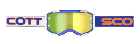 Scott Fury Goggle, White / Blue – Yellow Chrome Works Lens